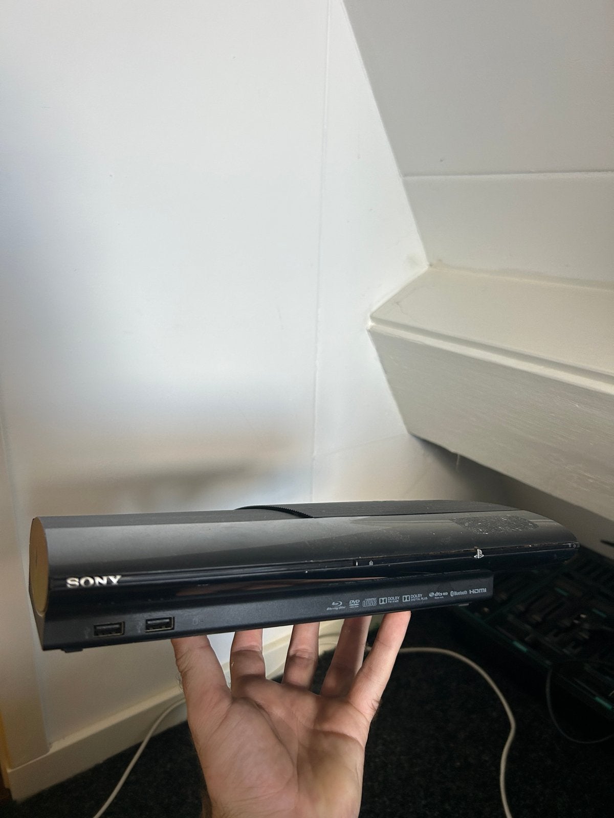 PS3 Ultra Slim 320 GB HDD met 2 controllers, Gebruikt, Super Slim, Met 2 controllers, 320 GB