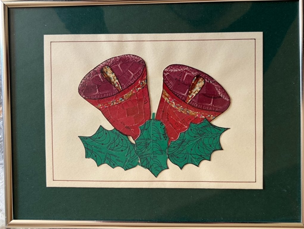 Kerstklokken - postzegelkunst, Verzenden, Nieuw, Klaar om op te hangen, Papier of Karton