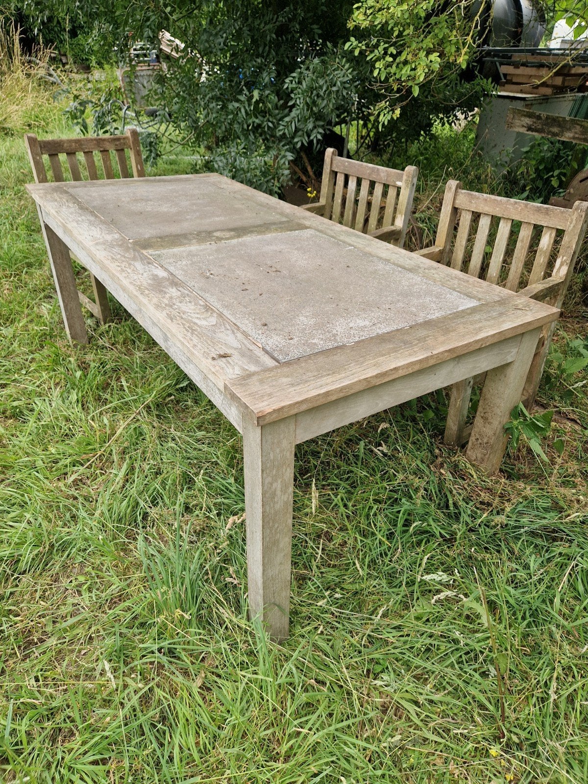 Tuinsetje hardhout, Tuin en Terras, Ophalen, Gebruikt, Rechthoekig, Hout