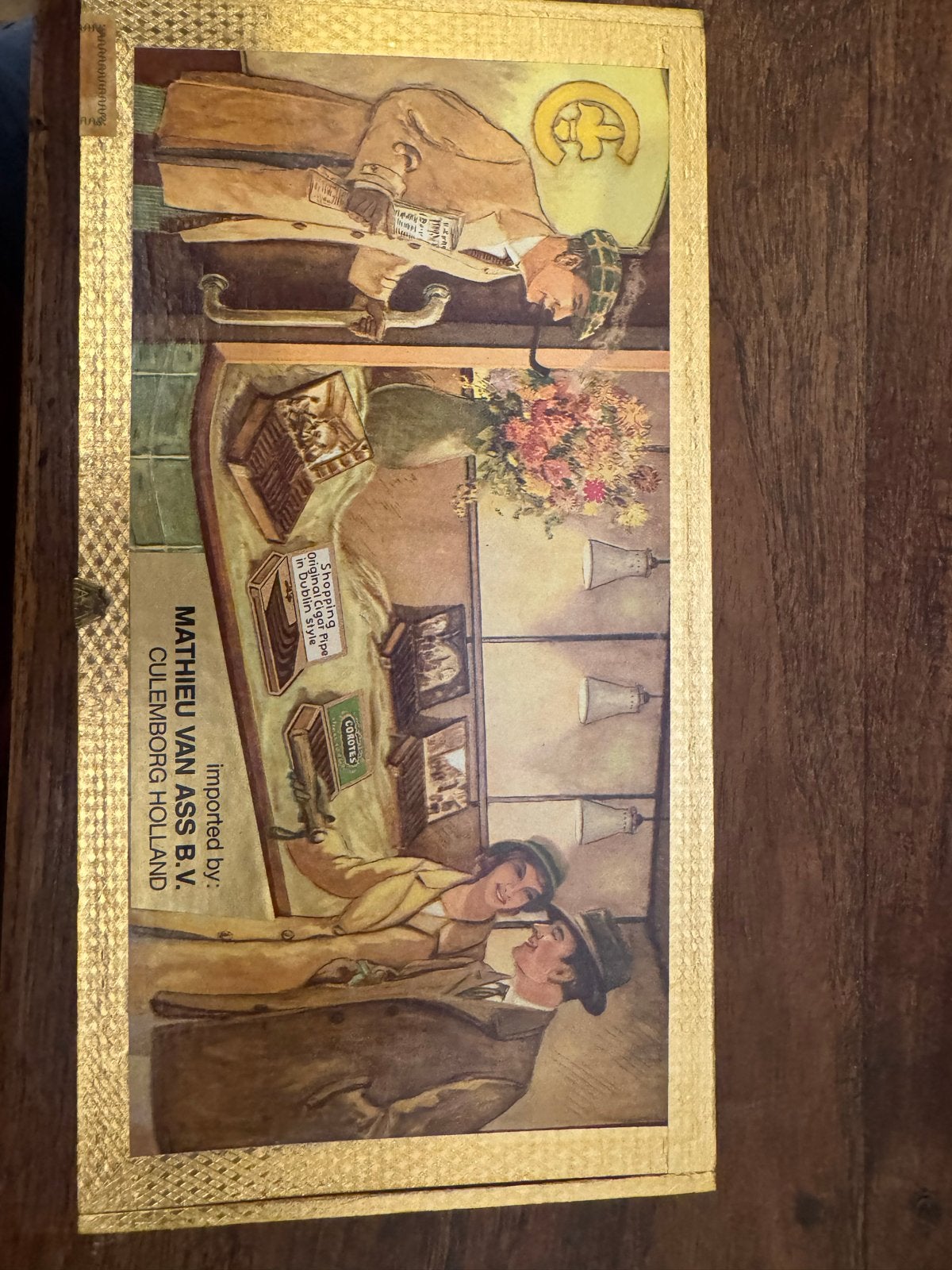 Vintage Sigarendoos Mathieu van Ass B.V. Culemborg, Ophalen of Verzenden, Nieuw, Tabaksdoos of Verpakking