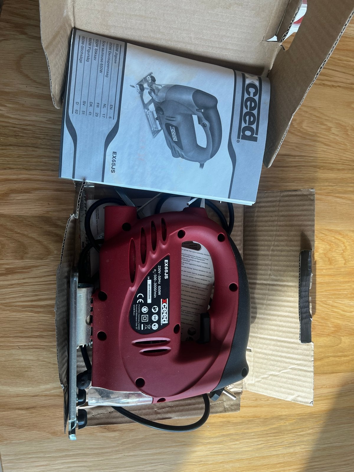 Ceed EX65JS Decoupeerzaag 650W - Zo goed als nieuw, Doe-het-zelf en Verbouw, Gereedschap | Zaagmachines, Ophalen, Decoupeerzaag