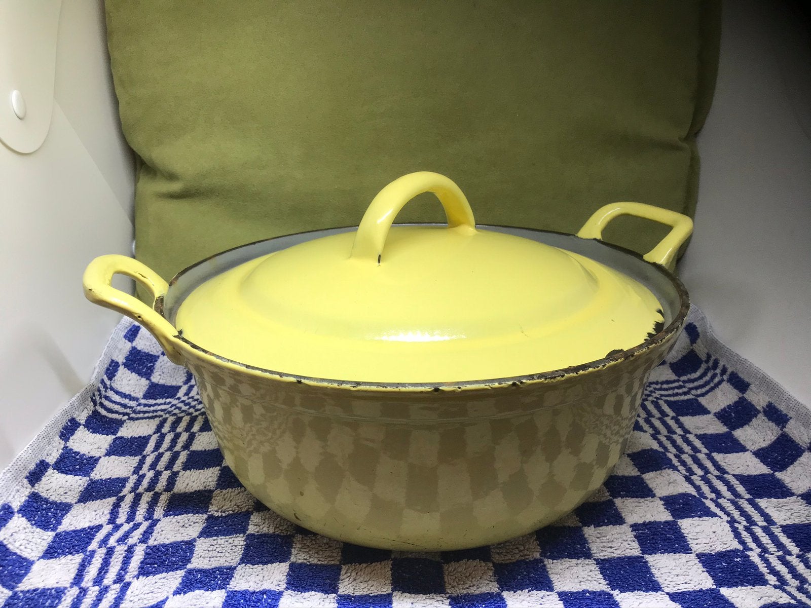 Vintage gietijzeren braadpan (220820), Ophalen of Verzenden, Gebruikt, Gietijzer
