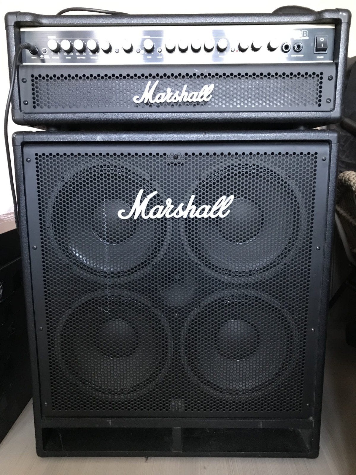 Marshall MBC410 Basgitaar Cabinet + Top, Ophalen, Gebruikt, 100 watt of meer