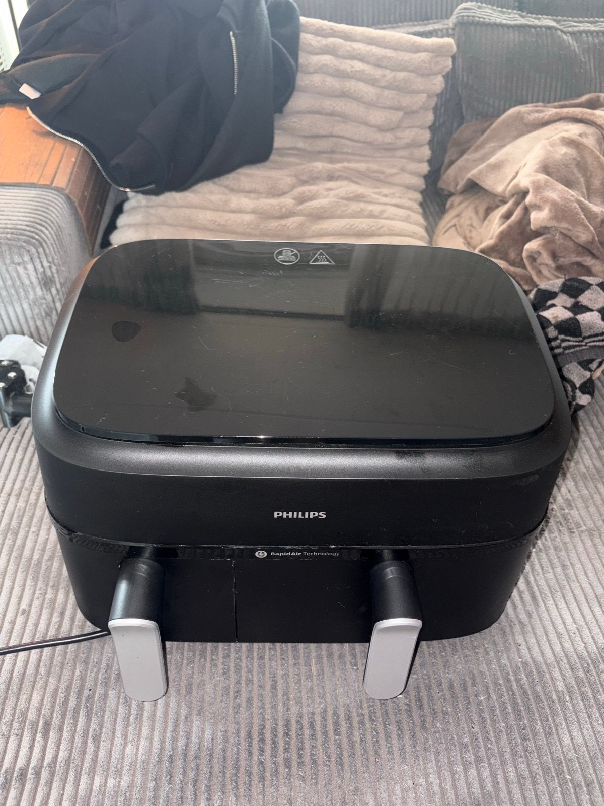 Philips 3000 Series Dual Basket Airfryer, Ophalen of Verzenden, Zo goed als nieuw, Airfryer XXL, 1500 gram of meer