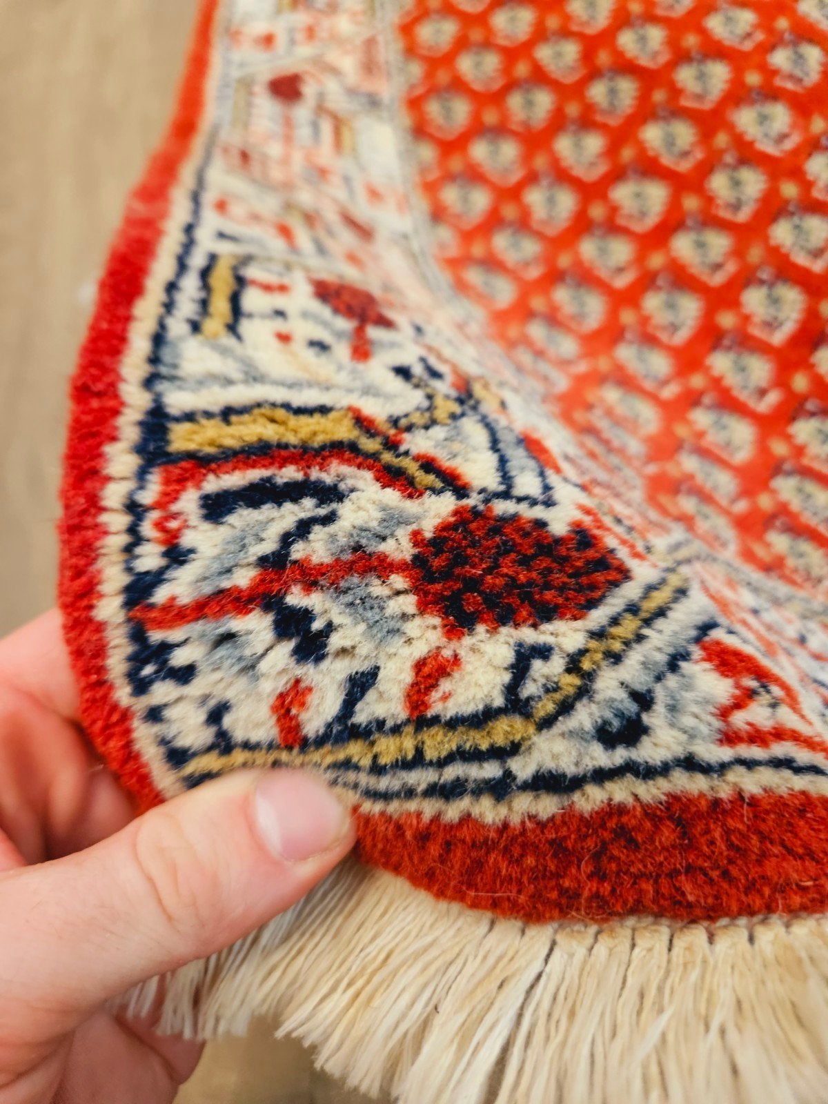 Perzisch Handgeknoopt Tapijt. Prachtige kleuren en patronen!, 100 tot 150 cm, Perzisch, Zo goed als nieuw, Rechthoekig