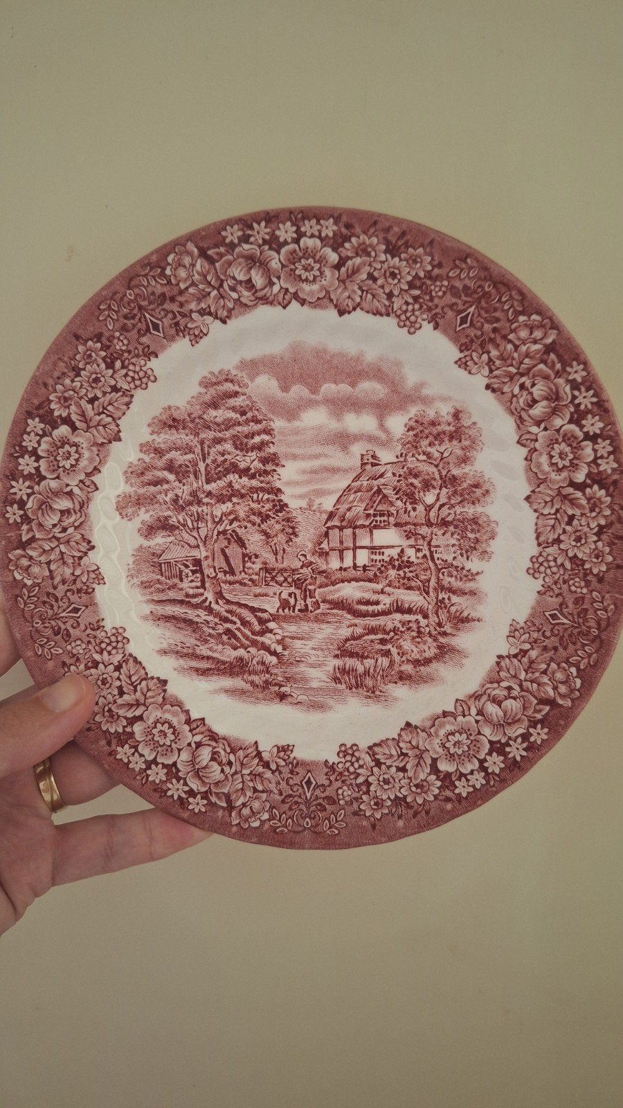Vintage Memory Lane British Anchor Ironstone bord, Ophalen of Verzenden