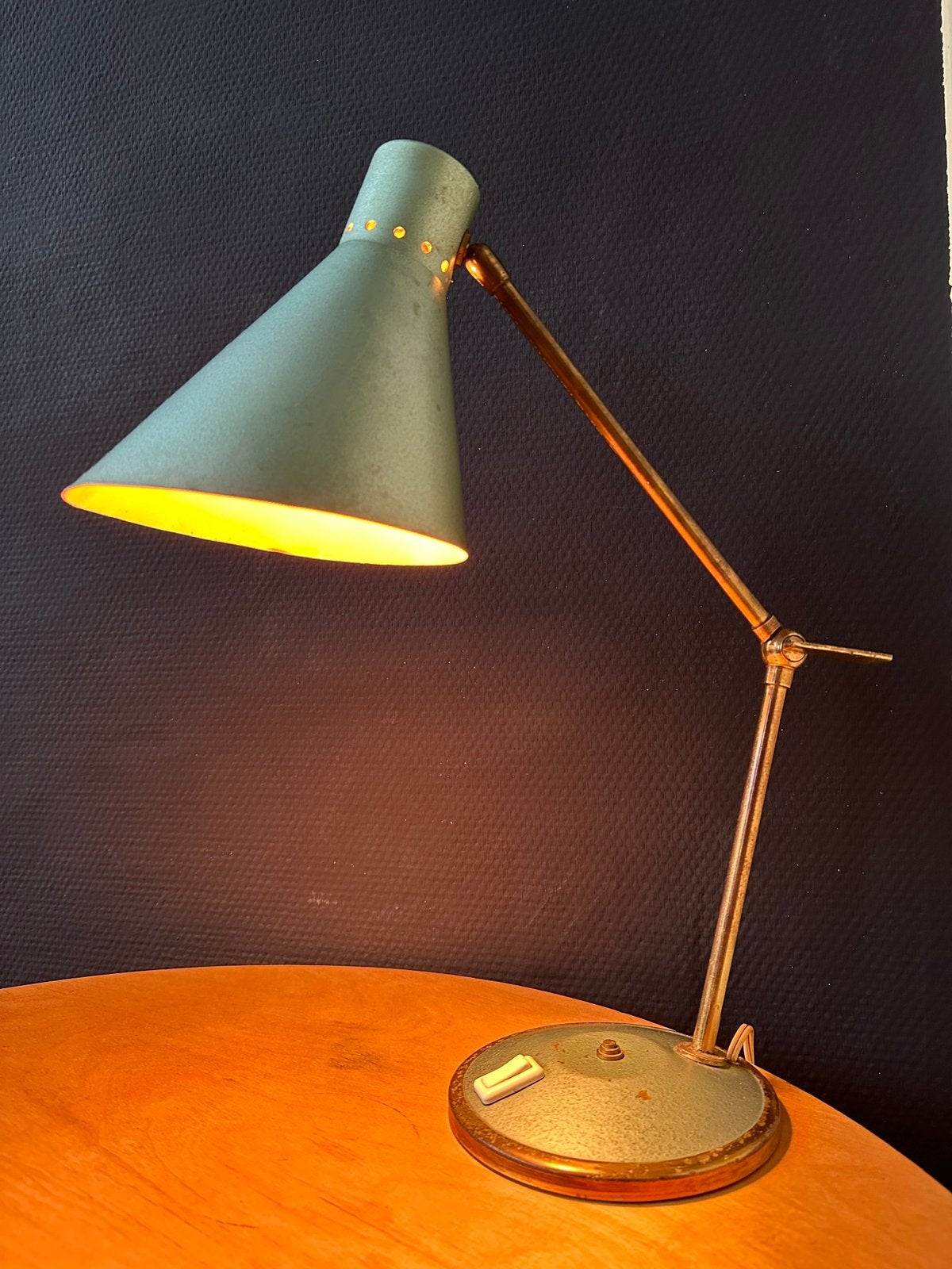 Vintage lamp, stilux stilnovo arteluce oluce tafel wandlamp, Ophalen of Verzenden, Zo goed als nieuw