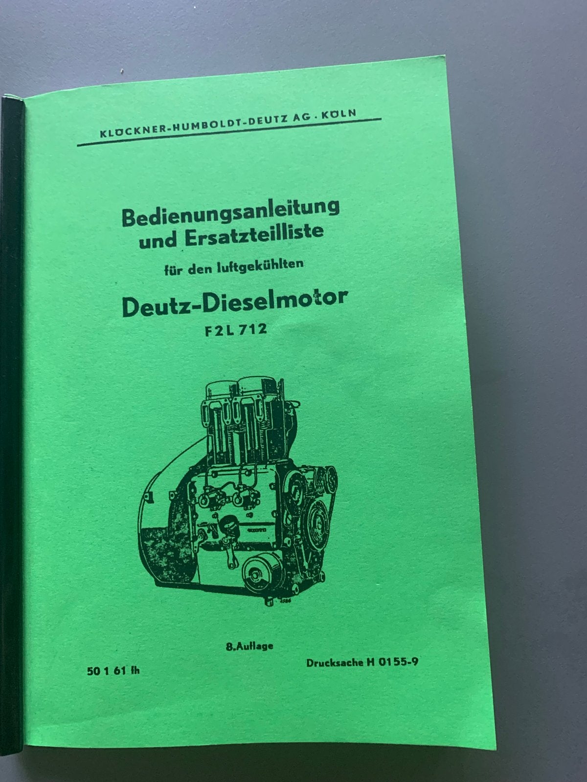 Deutz F2L712 Motor: Bedieningshandleiding & Onderdelenlijst, Ophalen of Verzenden, Gelezen, Autotechniek