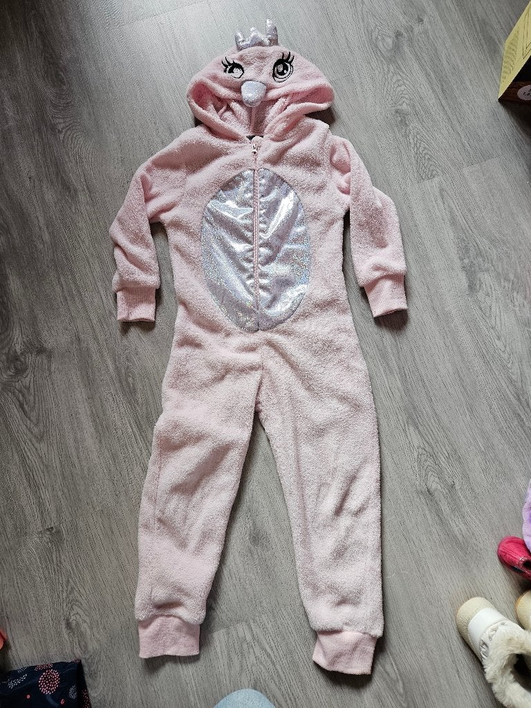 Roze glitter Unicorn onesie maat 98/104 in zeer goede staat, Overige typen, Ophalen of Verzenden, Zo goed als nieuw, 9th Avenue