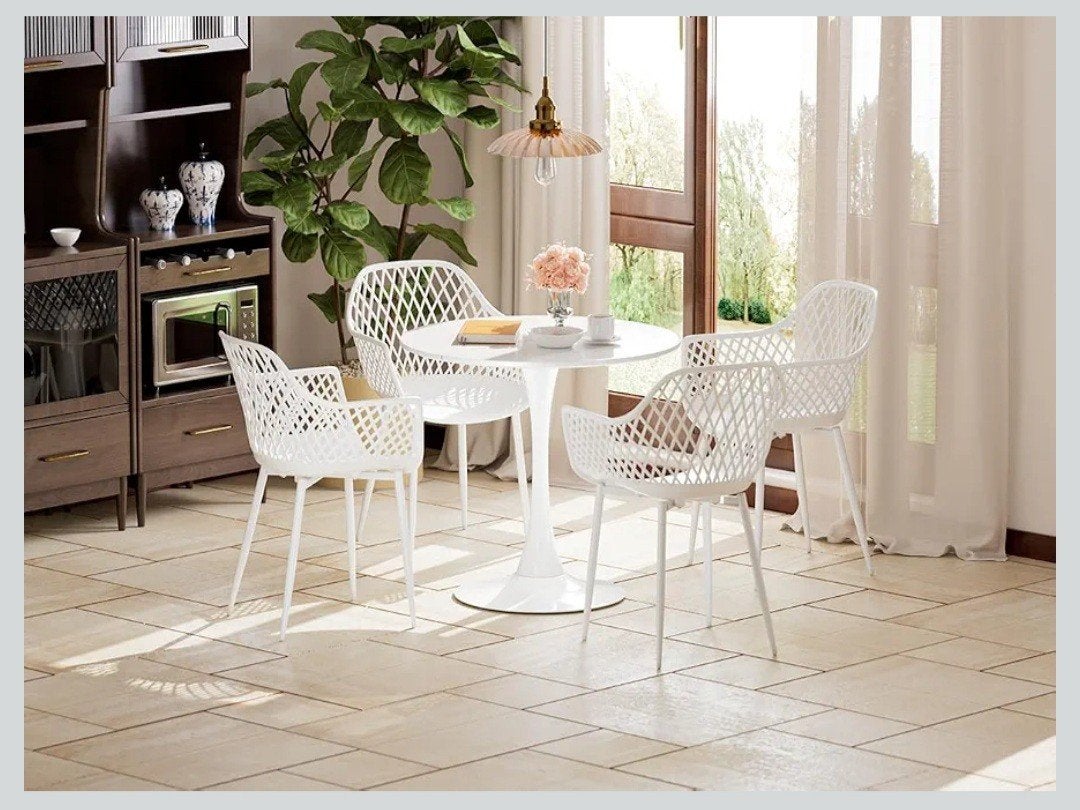 tuinstoelen nieuw set van 6 wit, Ophalen of Verzenden, Nieuw, Kunststof