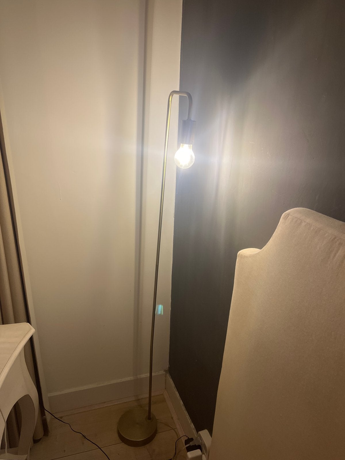 Stijlvolle Staande Lamp RVS/Koper - Modern Design, Ophalen, E27 (groot), Zo goed als nieuw, Metaal