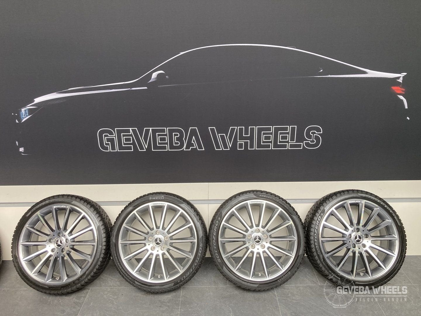 19” originele Mercedes A W177 AMG velgen winterbanden 5x112, 19 inch, Gebruikt, -, -