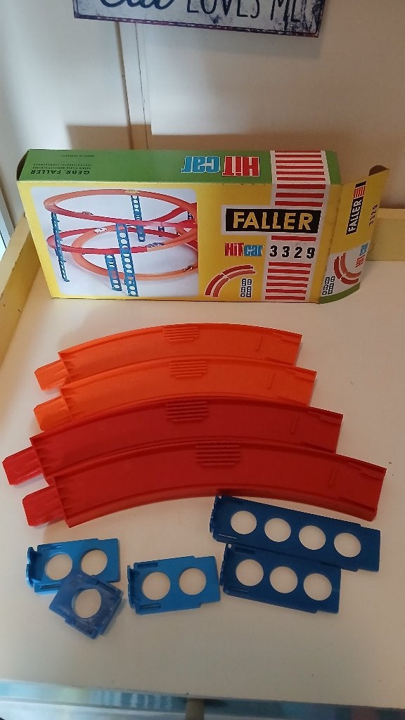 Vintage Faller Hit Car Racebaan met Looping - Zeldzaam!, Overige merken, Ophalen of Verzenden, Overige aandrijving, Met looping