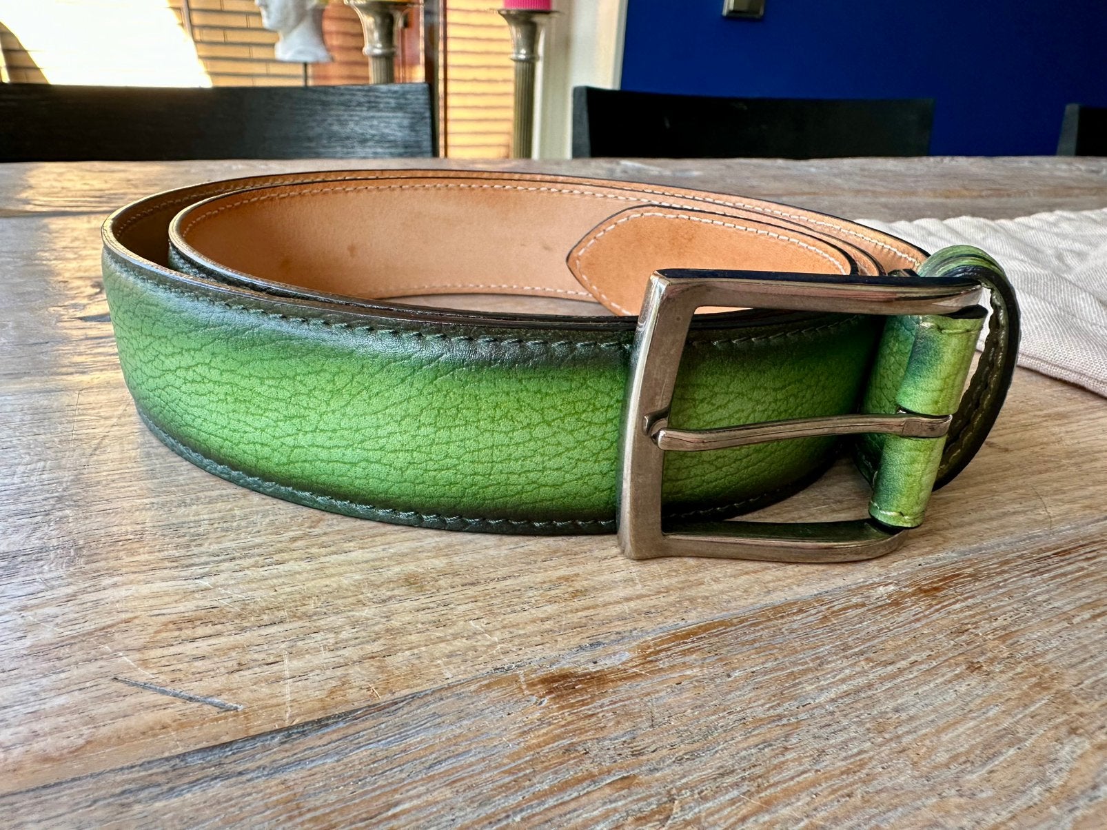 Harris Firenze Uniseks Hand-painted leather belt riem 115, Overige kleuren, Echt leder, Nieuw, Heupriem