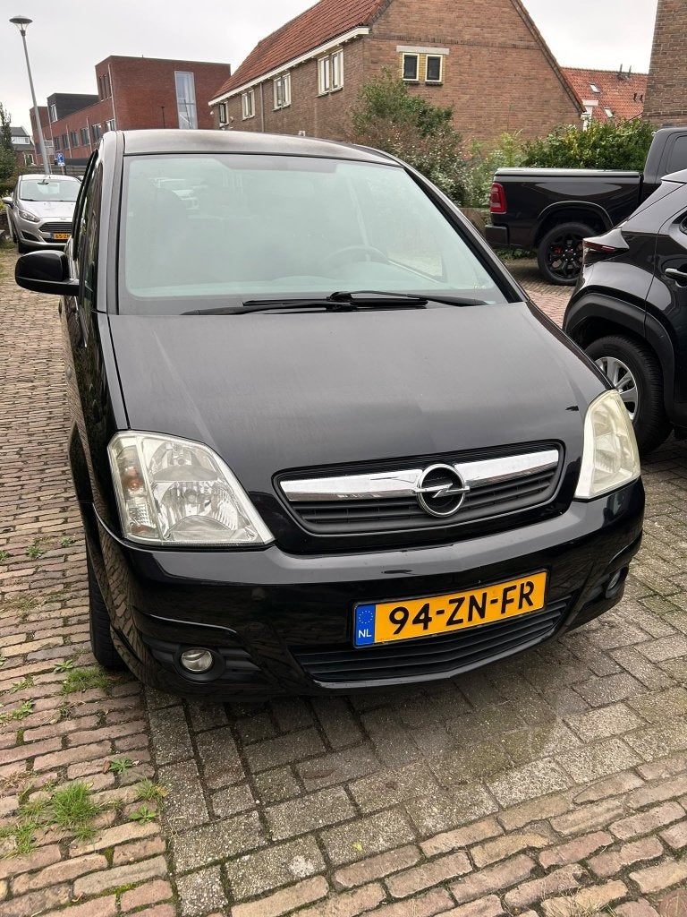 Opel Meriva 1.6 16V 77KW 2008 Zwart, Auto's, Voorwielaandrijving, 4 cilinders, Zwart, Origineel Nederlands