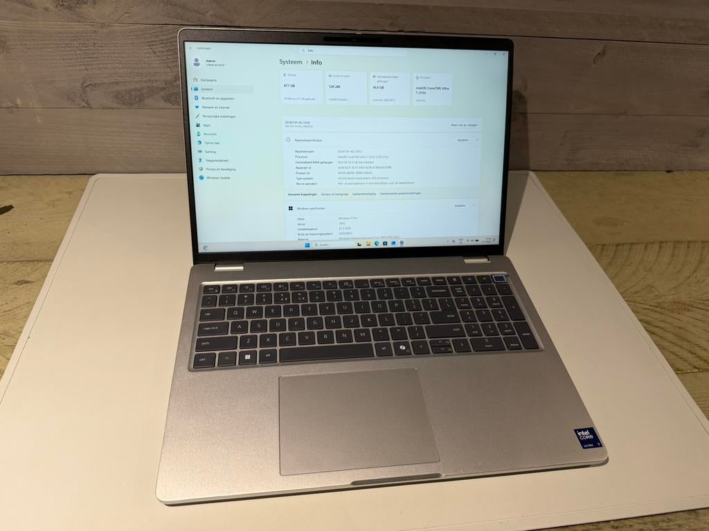 DELL Pro 16 Plus / 16" / Ultra 5 / 16GB / 512GB - D292Y, Ophalen of Verzenden, Zo goed als nieuw, Nvt, Nvt