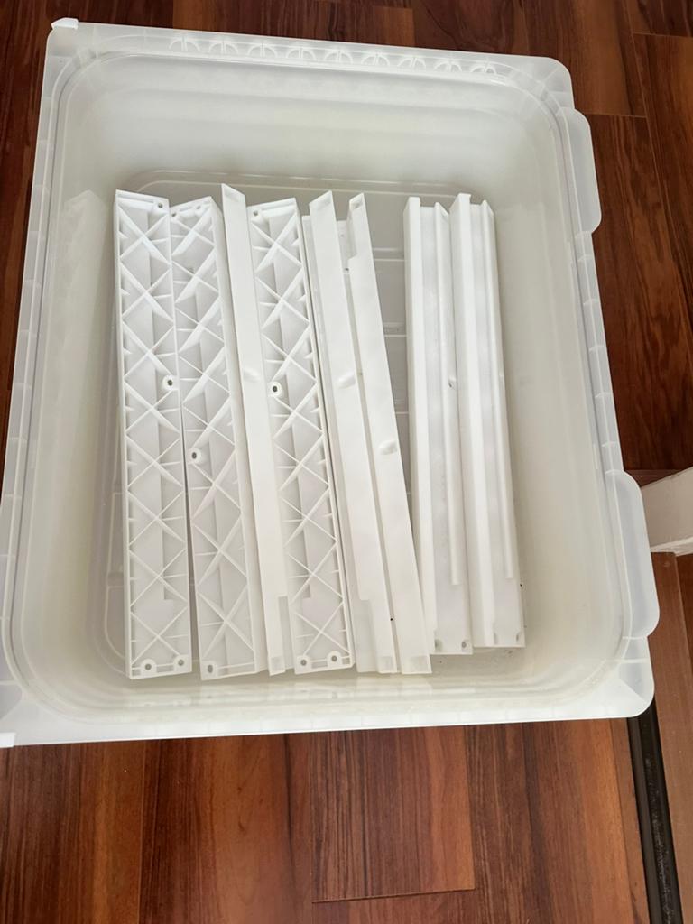 Ikea komplement lades plastic 4x, Doe-het-zelf en Verbouw, Kratten en Dozen, Ophalen, Gebruikt, 50 tot 75 cm, 40 tot 60 cm