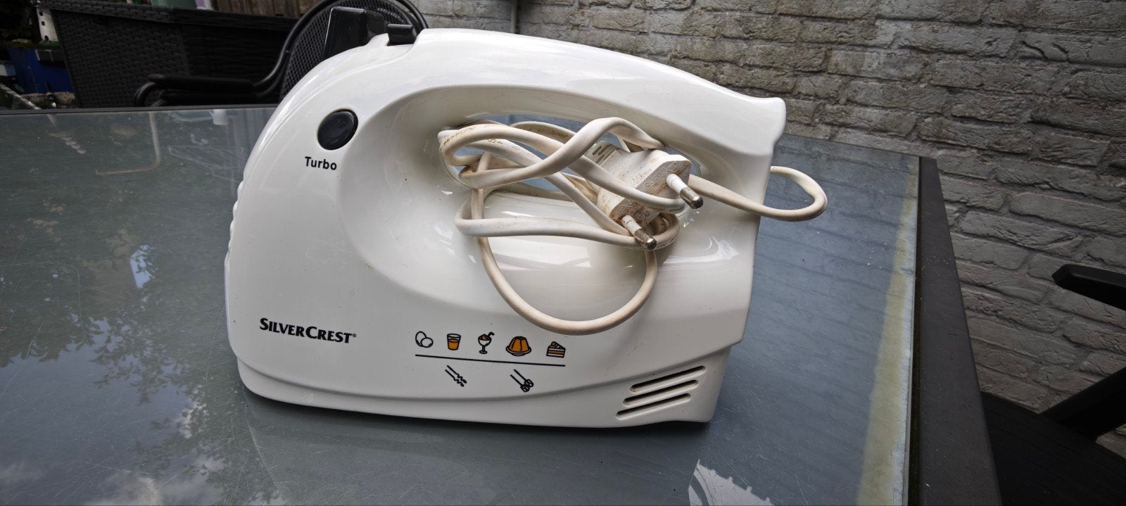 SilverCrest Handmixer met Gardes en Deeghaken, Ophalen of Verzenden, Gebruikt, Vaatwasserbestendig, 3 snelheden of meer