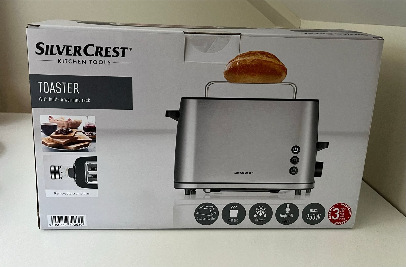 SilverCrest Broodrooster met opwarmrek - Nieuw in doos, Ophalen of Verzenden, Nieuw