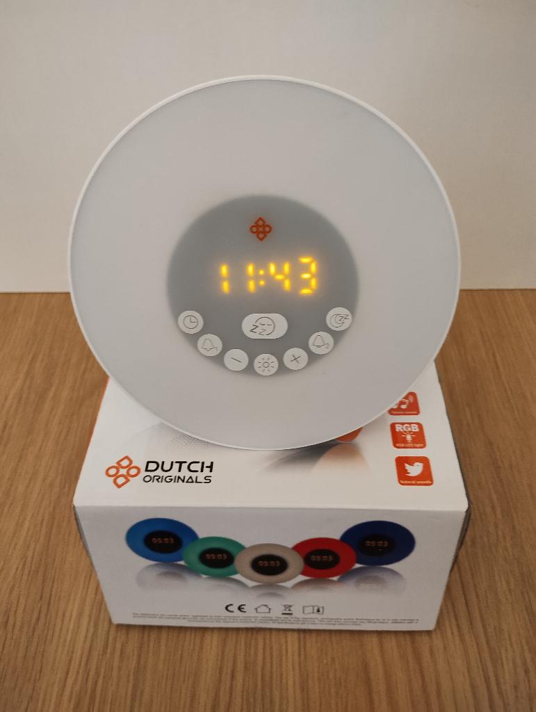 Dutch Originals Digital Sunrise Alarm LED clock, Ophalen of Verzenden, Zo goed als nieuw, Digitaal, Wekker of Tafelklok
