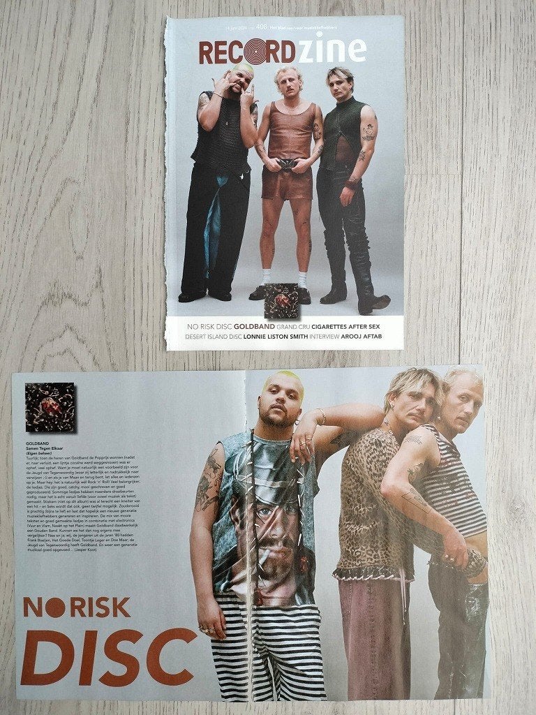 Goldband cover + artikel Recordzine 14 juni 2024, Verzenden, Gebruikt, Boek, Tijdschrift of Artikel