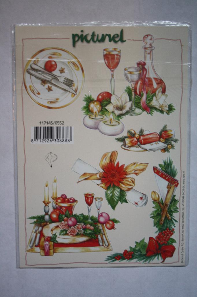 4 st. A5 knipvellen A5 3D picturel 9994, Ophalen of Verzenden, Nieuw, Kerst, Knipvel