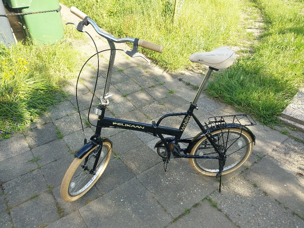 Vouwfiets Pelikaan Mobility, Fietsen en Brommers, Fietsen | Vouwfietsen, Minder dan 14 inch, Velgrem, Zo goed als nieuw, Totaal opvouwbaar