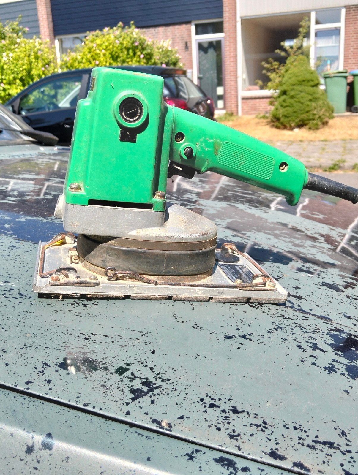 Hitachi SV12 Vlakschuurmachine - 350W, Verzenden, Gebruikt, Minder dan 600 watt, Vlakschuurmachine