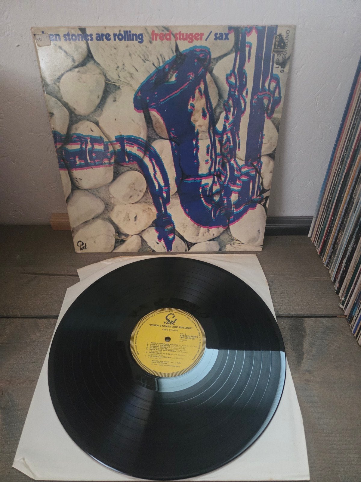 Fred Stuger / Sax - When Stones Are Rolling LP, LP, Gebruikt, Jazz-fusion, Ophalen of Verzenden