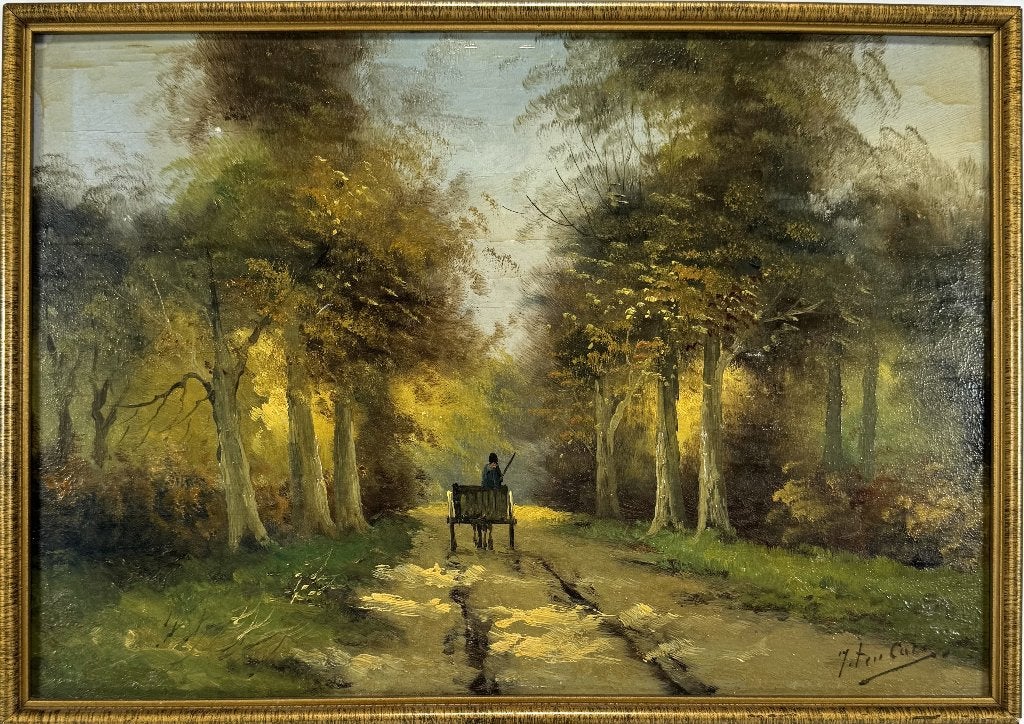640. Olieverfschilderij, toegeschreven aan J. ten Cate, Ophalen of Verzenden