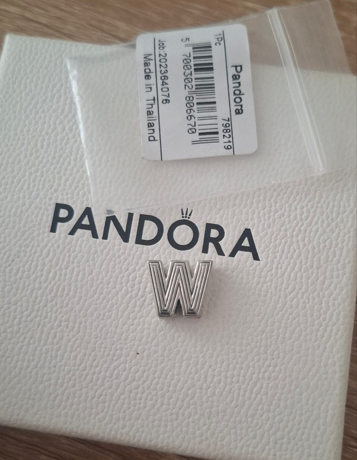 Pandora Reflexions Letter W Clip Charm Nieuw, Pandora, Nieuw, Ophalen of Verzenden, 1 bedel