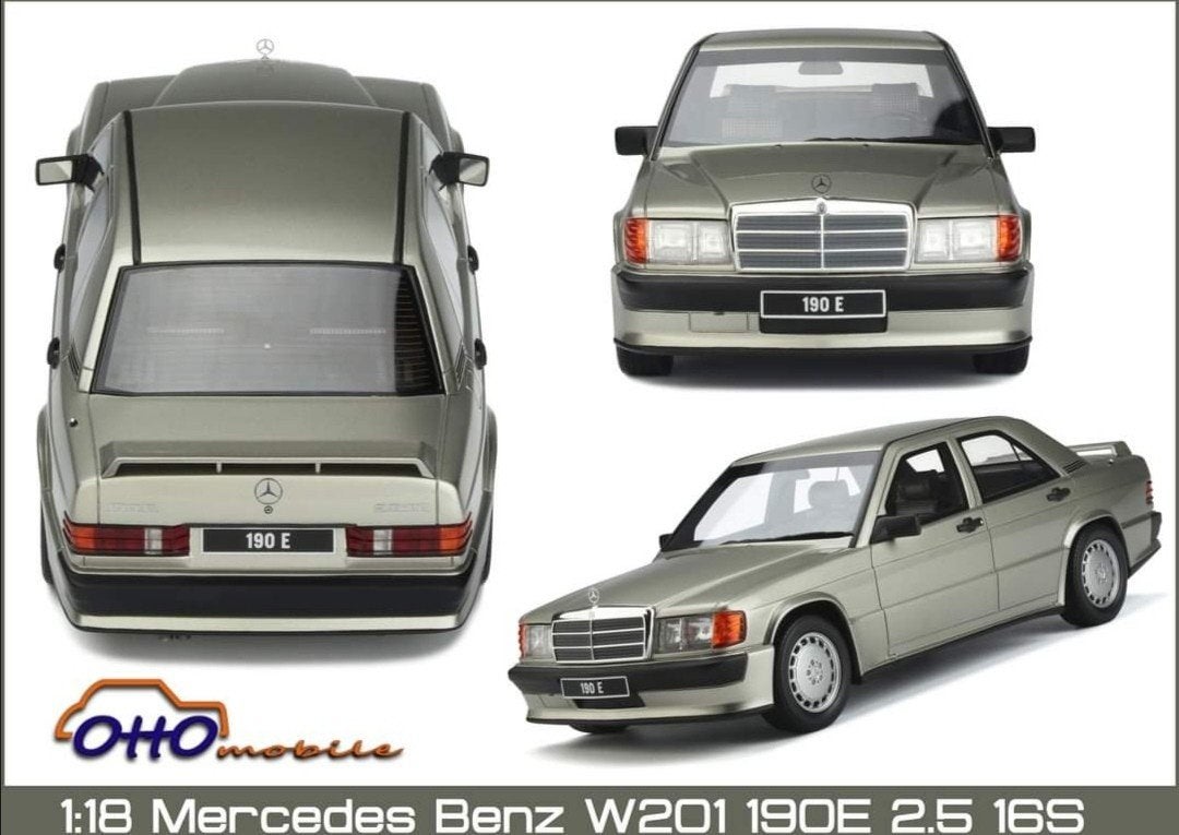 1:18 Mercedes Benz 190E 2.5 16S (W201) uit 1988 Ottomobile, Hobby en Vrije tijd, Ophalen of Verzenden, Nieuw, Auto, OttOMobile
