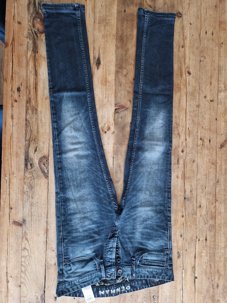 Denham Bolt Skinny Fit maat 32/34 z.g.a.n., Blauw, W32 (confectie 46) of kleiner, Ophalen of Verzenden, Zo goed als nieuw