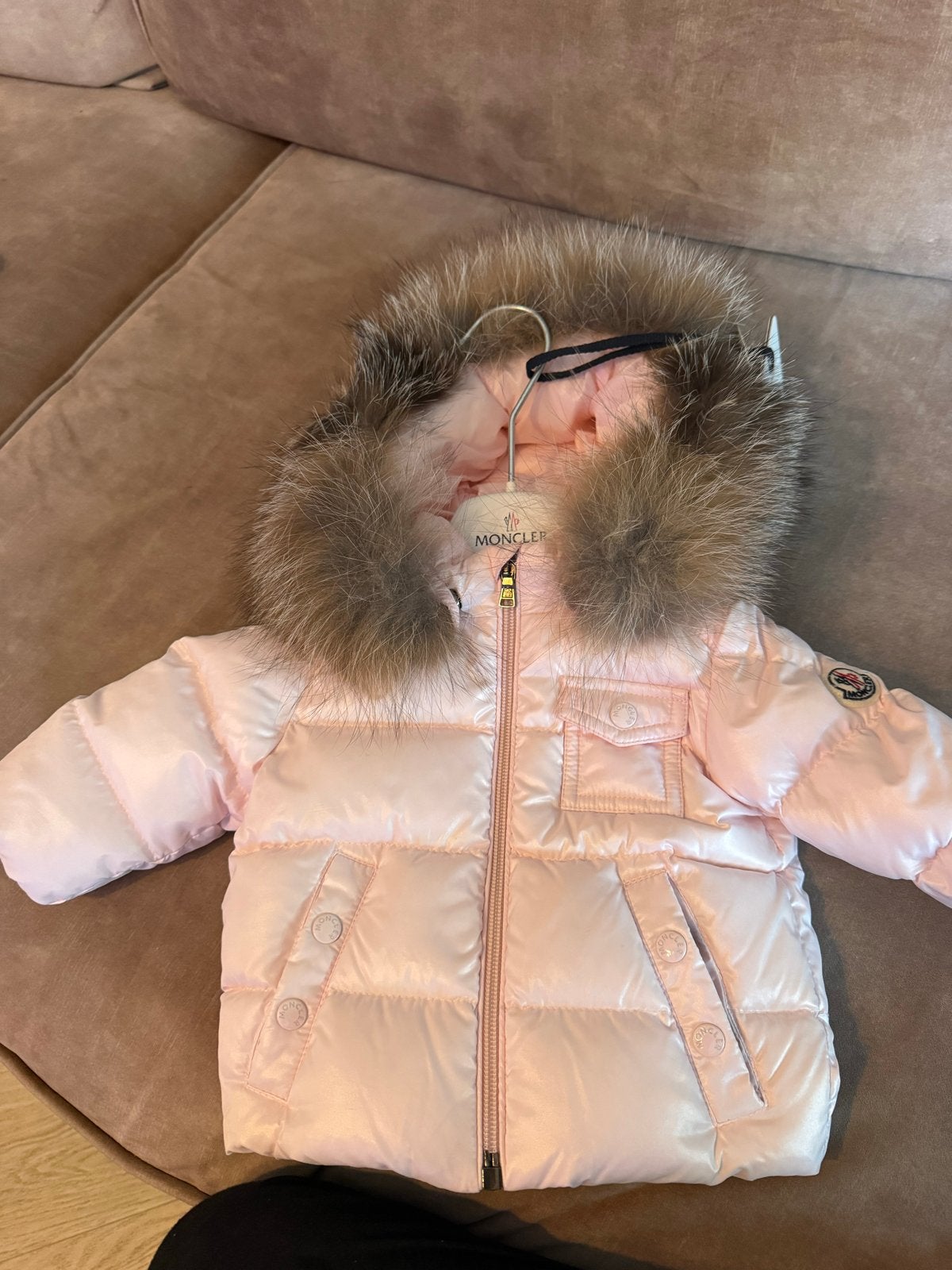 Originele moncler winterjas baby 3/6 maanden, Ophalen, Meisje, Jasje