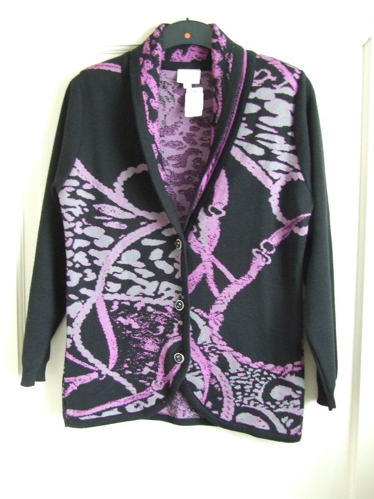 Esmay Exclusiv prachtig nieuw vest zwart/fuchsia/grijs mt 36, Kleding | Dames, Meerkleurig, Nieuw, Ophalen of Verzenden, Esmay Exclusiv
