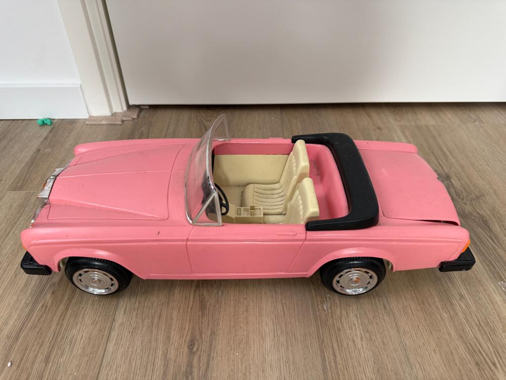 Vintage Roze Speelgoedauto Cabriolet, Ophalen, Gebruikt
