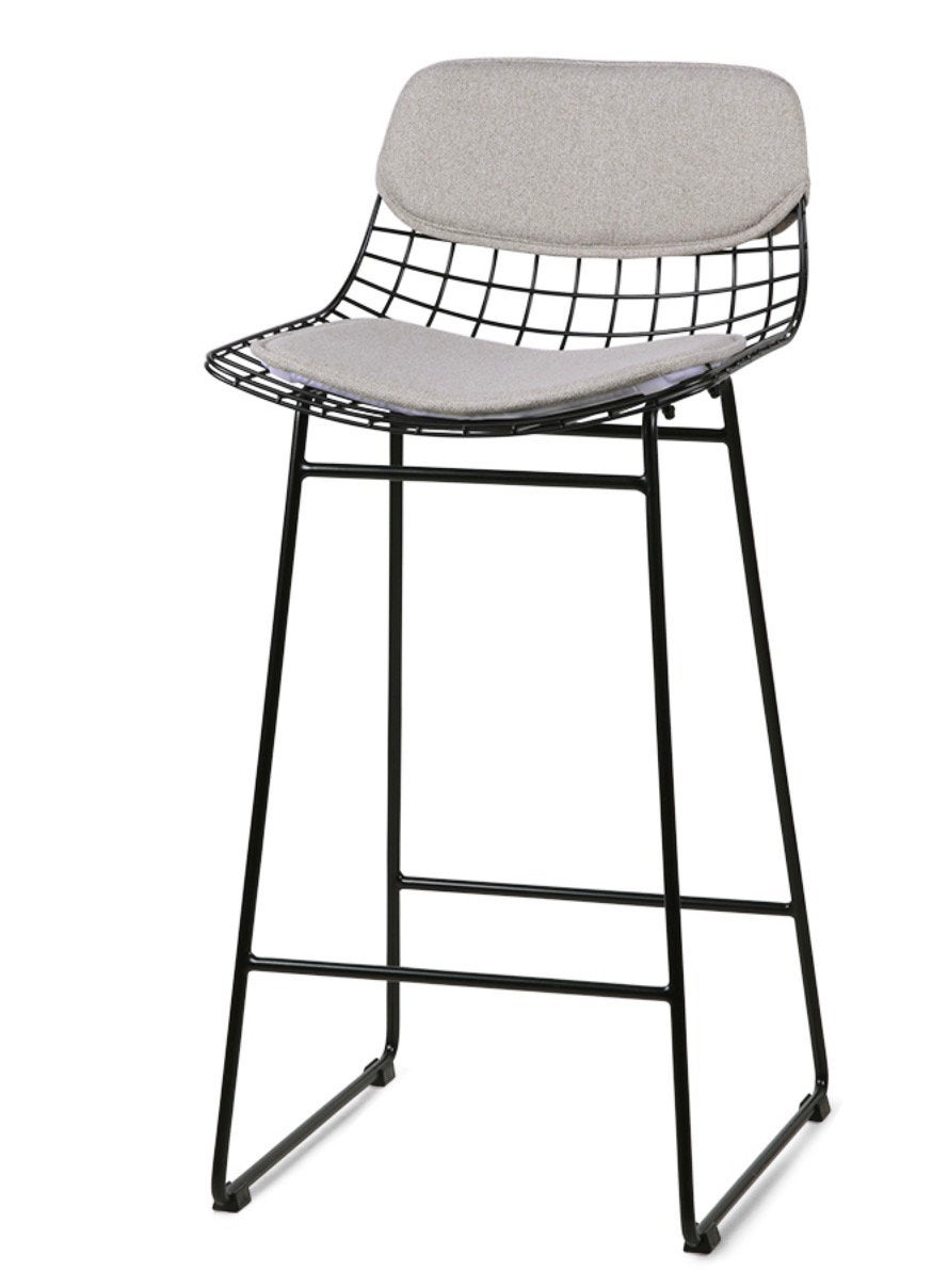2x Barkruk HK Living Wire zwart incl bekleding, Ophalen, 60 tot 90 cm, Nieuw, Metaal