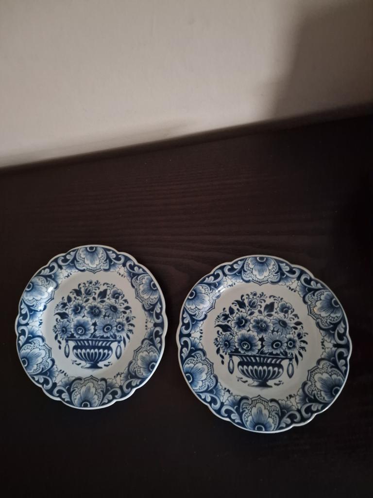 2 wand bordjes - delfts blauw, Ophalen of Verzenden