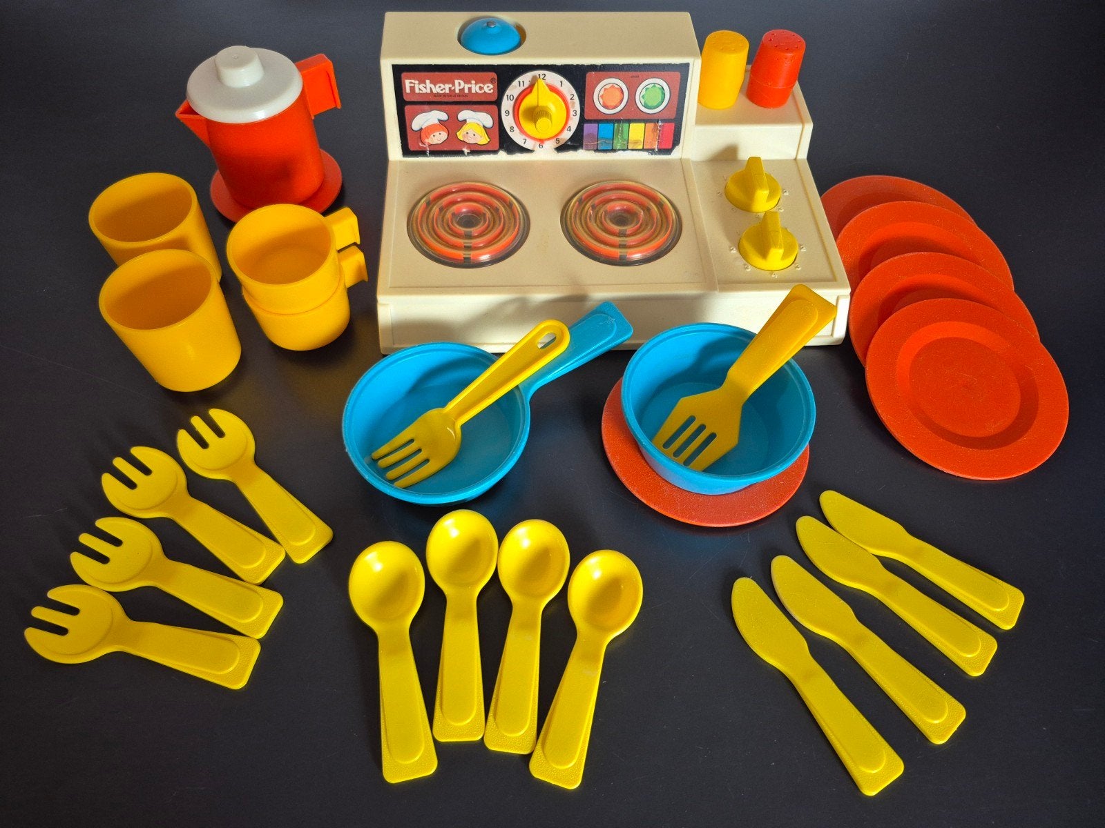 Fisher-Price Fornuisje Kookplaat Keukentje 1976, Kinderen en Baby's, Speelgoed | Fisher-Price, Verzenden, Speelset