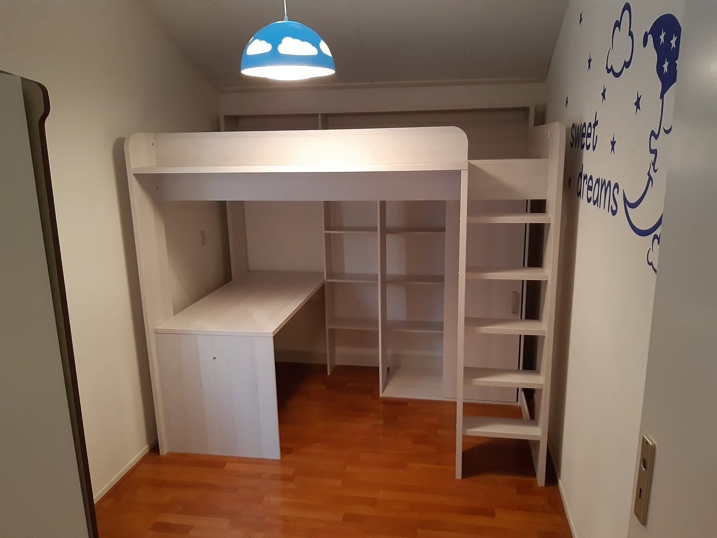 Parisot Hoogslaper met Bureau en Opbergruimte, Ophalen, Gebruikt, Eenpersoons, 200 cm