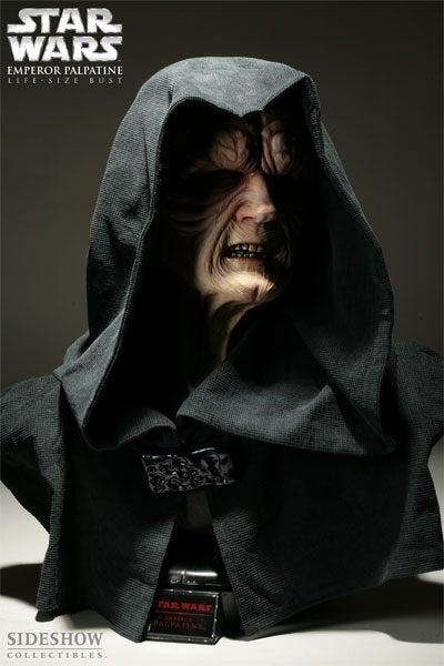 Star Wars Sideshow life-size Palpatine signed Ian McDiarmid!, Verzamelen, Ophalen, Zo goed als nieuw, Beeldje of Buste