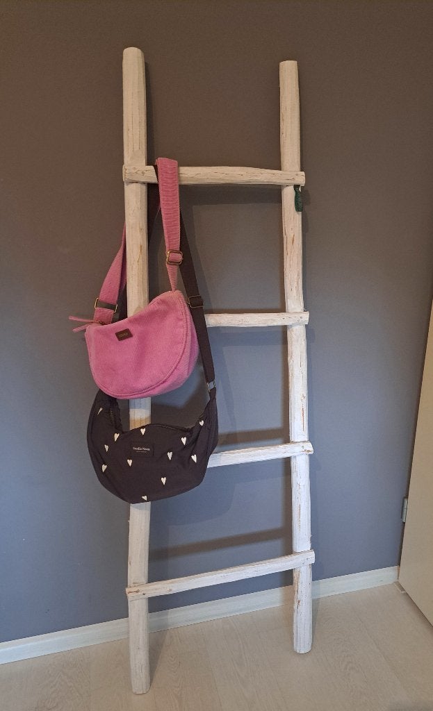 Mooie decoratieve houten ladder Loods 5/Monodeco, Ophalen, Zo goed als nieuw, Wit, Hout