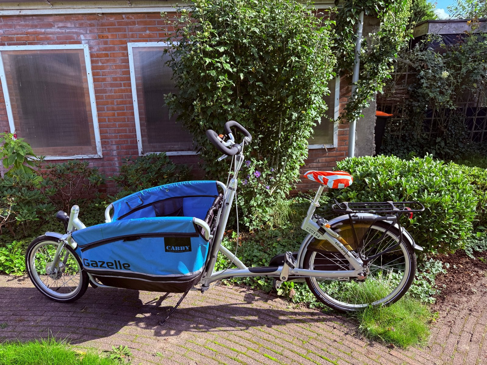Gazelle Cabby Bakfiets, onderhoudsbeurt gehad, Gebruikt, 3 kinderen, Opvouwbaar, Ophalen of Verzenden