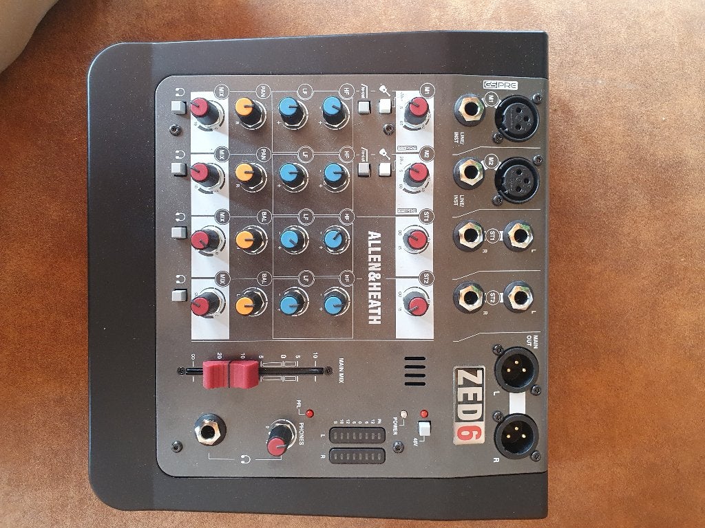 Allen en Heath Zed6, Ophalen of Verzenden, Zo goed als nieuw, Minder dan 5 kanalen, Microfooningang