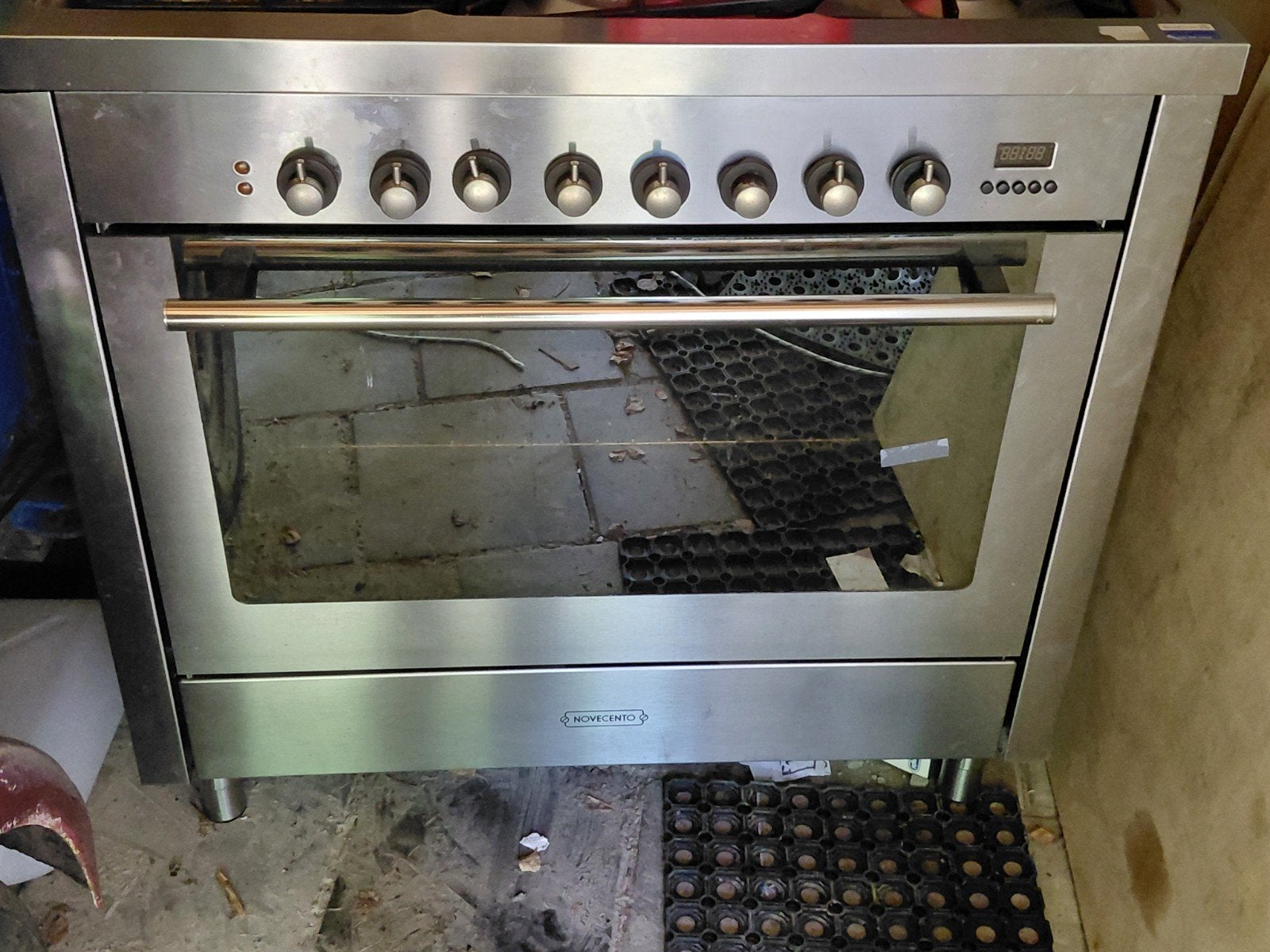Novocento Rvs gasfornuis 90x60x90 zm, Ophalen of Verzenden, Gebruikt, Steenwol, 4 tot 8 cm