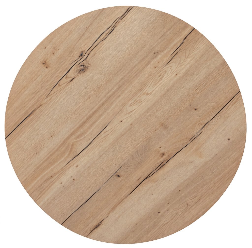 Tafelblad rond lichteiken fineer 120cm rond 2.5cm dik, Huis en Inrichting, Ophalen, Overige materialen, Rond, Zo goed als nieuw