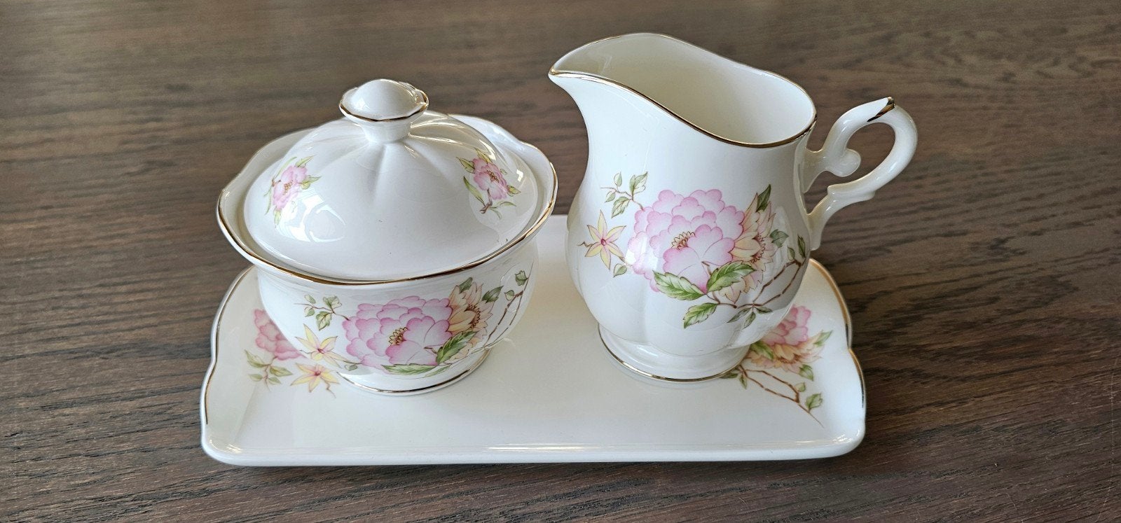 Vintage Royal Canterbury Engels servies roomset 'Antonia', Ophalen of Verzenden