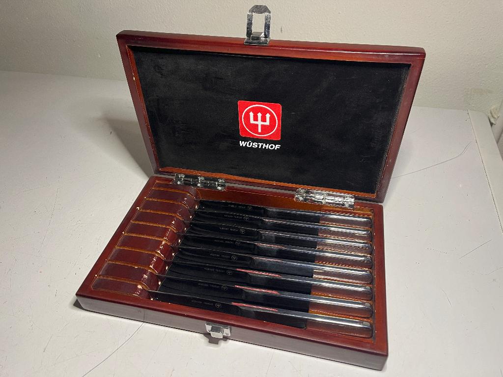 Wusthof 8x RVS Mignon Steak Knife Mes Set twv 150 euro, Ophalen of Verzenden, Zo goed als nieuw, Rvs of Chroom