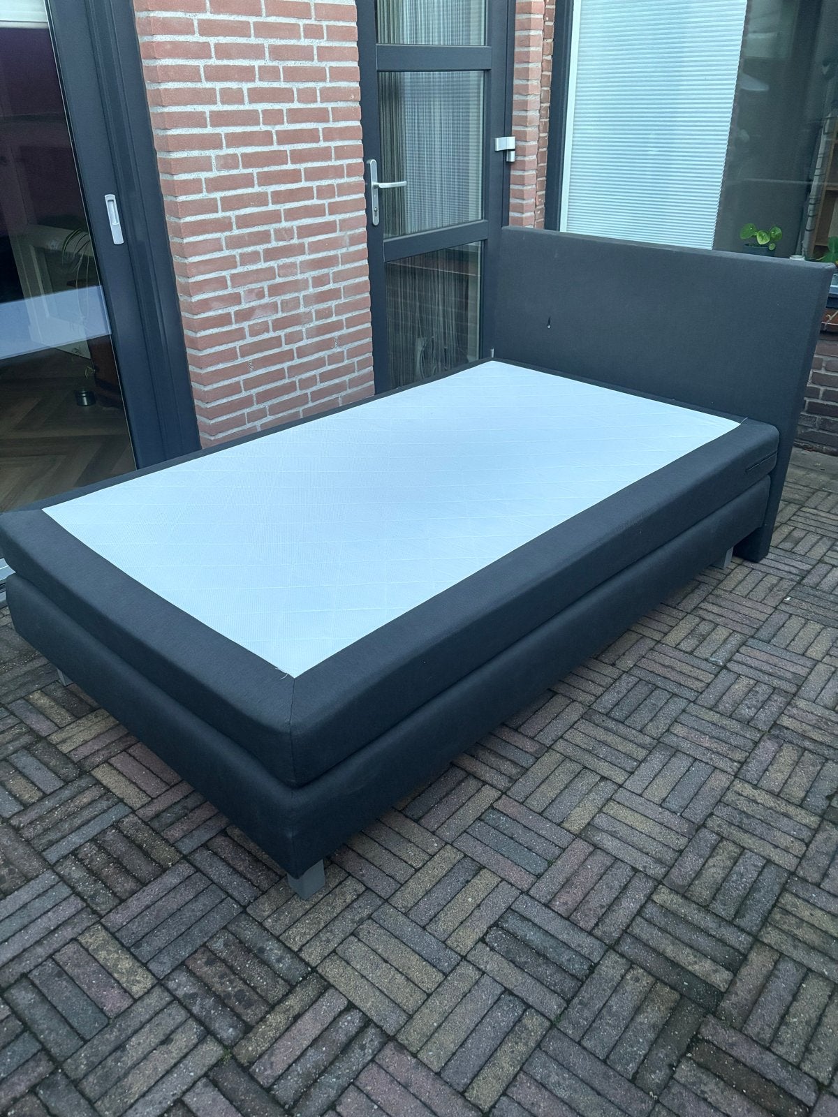 Boxspring 120x200 - Comfortabel en Ruim, Huis en Inrichting, Slaapkamer | Boxsprings, Zwart, Ophalen of Verzenden, Zo goed als nieuw