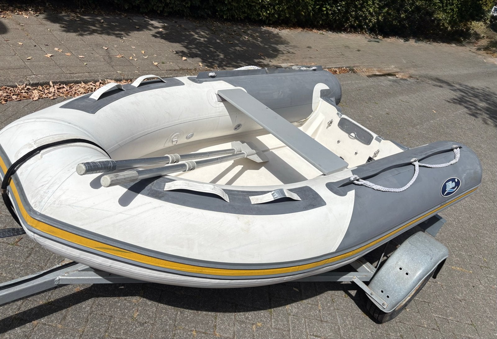 HIBO 270 RIB + (kantel)trailer (evt. + Mercury 8pk, 2takt), Buitenboordmotor, Rib, Overige materialen, Zo goed als nieuw